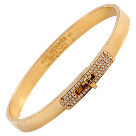 hermes gold bangle diamond|hermes gold bracelet with diamonds.